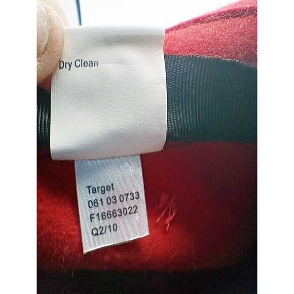 Red Wool Cloche Hat With Black Trim & Button Detailing Fits Most Sizes Target - Picture 4 of 14